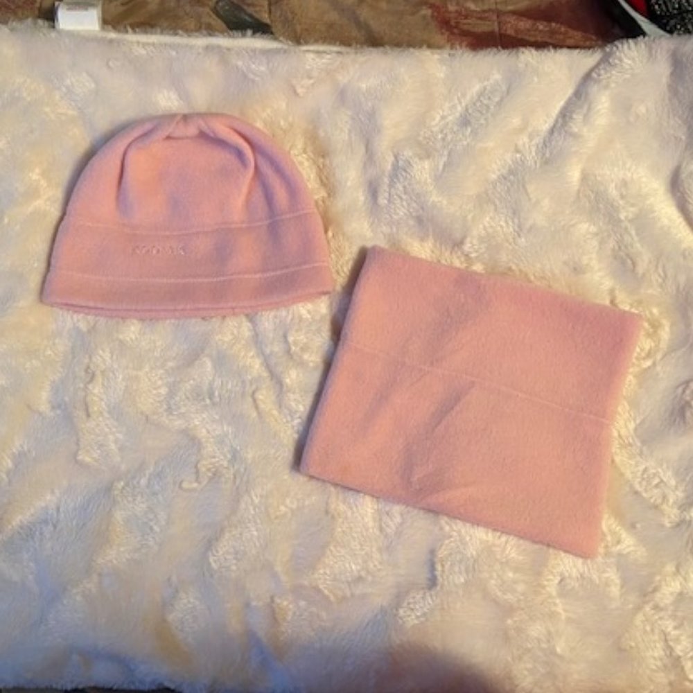 $12 ADD ON Kodiak Pink Soft Fleece Hat & Neck Warmer Set One Size Winter